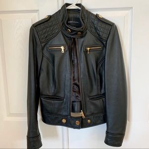 Moda International Leather Moto Jacket